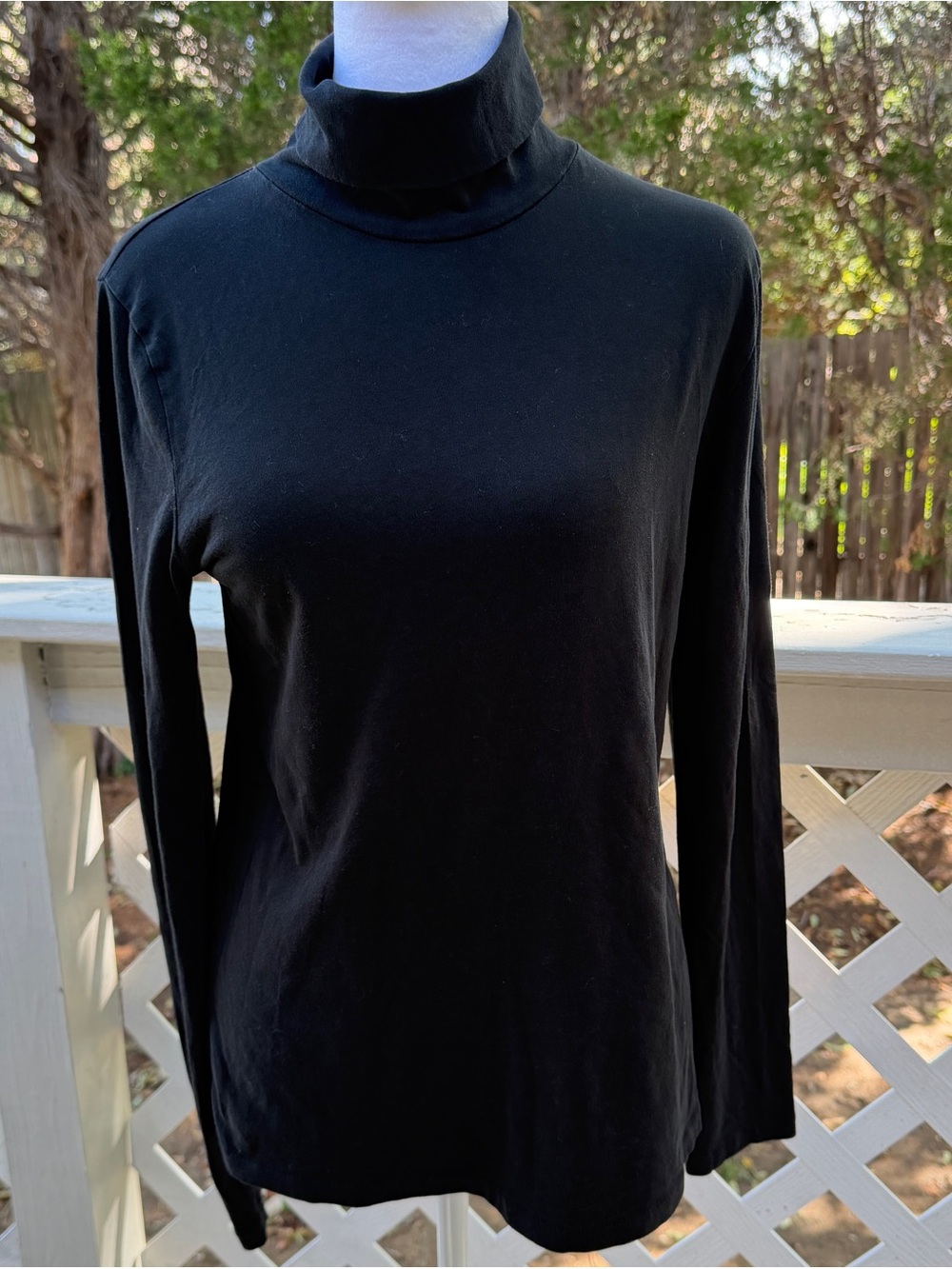 J Crew Silk Turtle Mock Neck Black Sweater Women Medium Minimalist Time Capsule